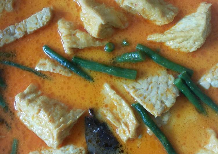 gambar untuk resep makanan Sayur santan tempe tahu kacang panjang