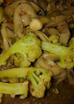 Tumis Kembang Kol Jamur Tiram Pedas Manis