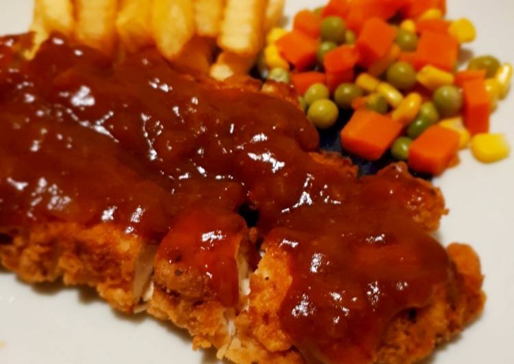 Resep Chicken Steak With Brown Sauce (Steak Ayam Saus Kecoklatan) 🐤