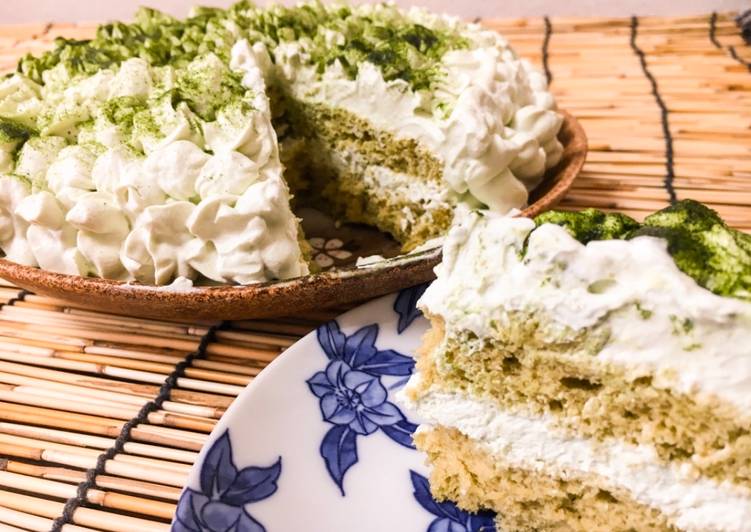 gambar untuk cara membuat Matcha Chiffon Cake