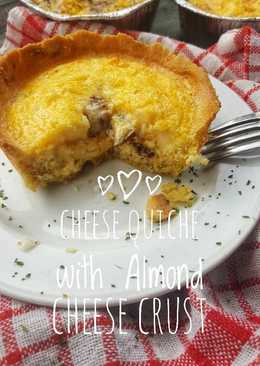 Keto Low Carb Cheese Quiche with Almond Crust #keto_cp_cheese