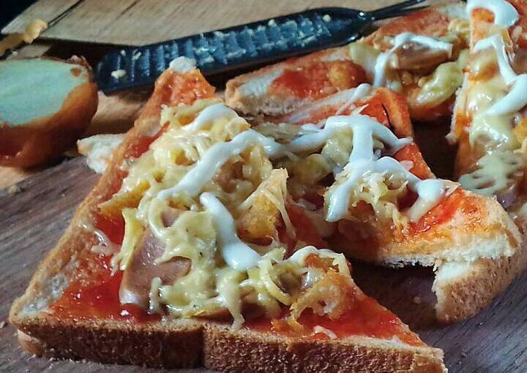 resep makanan Pizza Roti Tawar Teflon