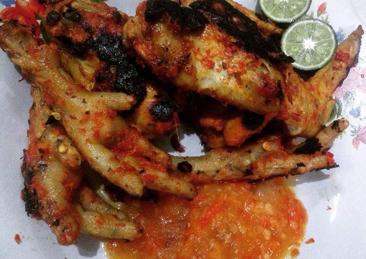 gambar untuk resep Sate saker (sayap ceker) sambel taichan