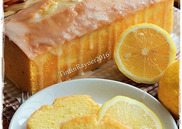 bahan dan cara membuat LEMON CAKE moist harum enak banget!