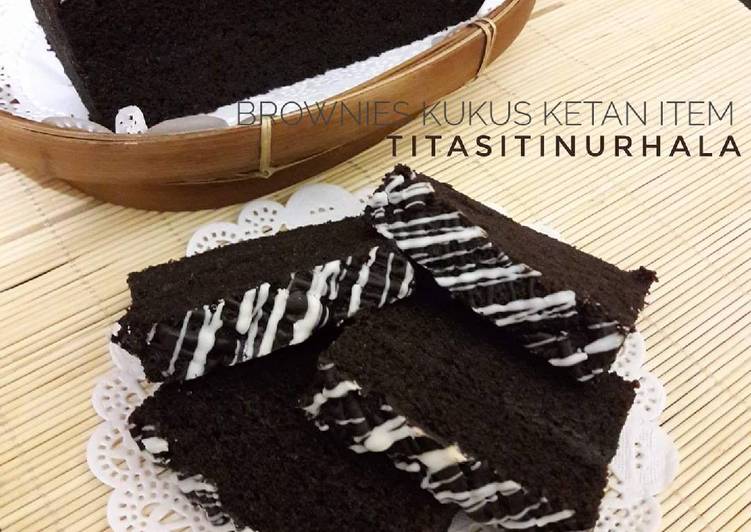 resep lengkap untuk Brownies Kukus Ketan Item