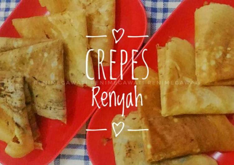 resep lengkap untuk Crepes Renyah Teflon