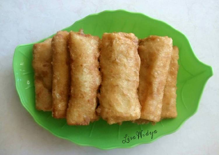 resep makanan Lumpia ayam atau sosis solo no MSG