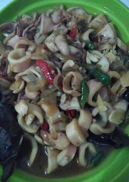 Cumi Asin Tumis Saus Tiram