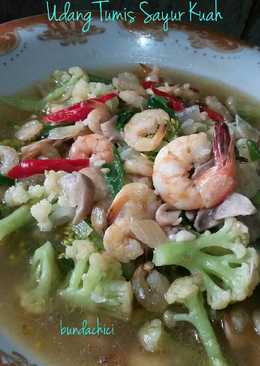 Udang Tumis Sayur Kuah