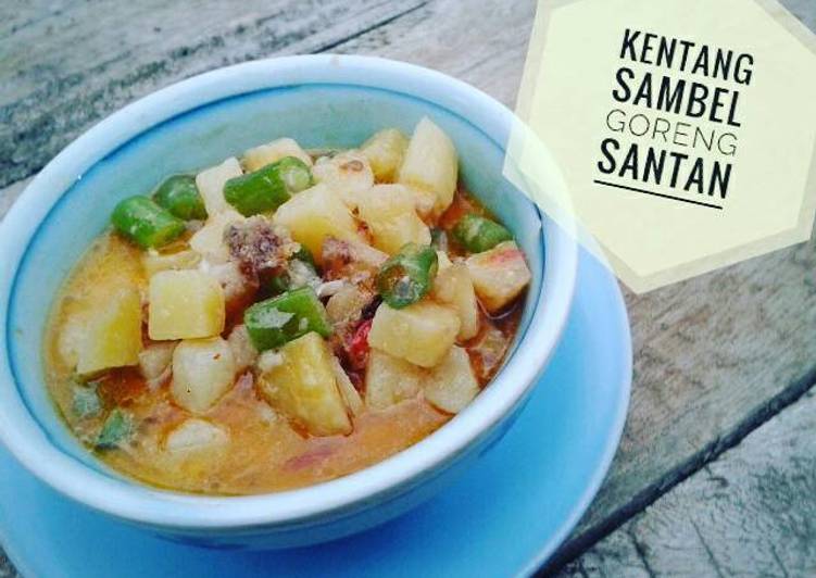 cara membuat Sambel Goreng Kentang Kuah Santan