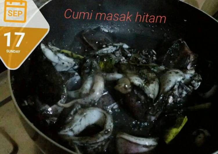 gambar untuk resep makanan Cumi masak hitam