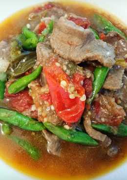 Sayur Buncis Daging Asam Pedas