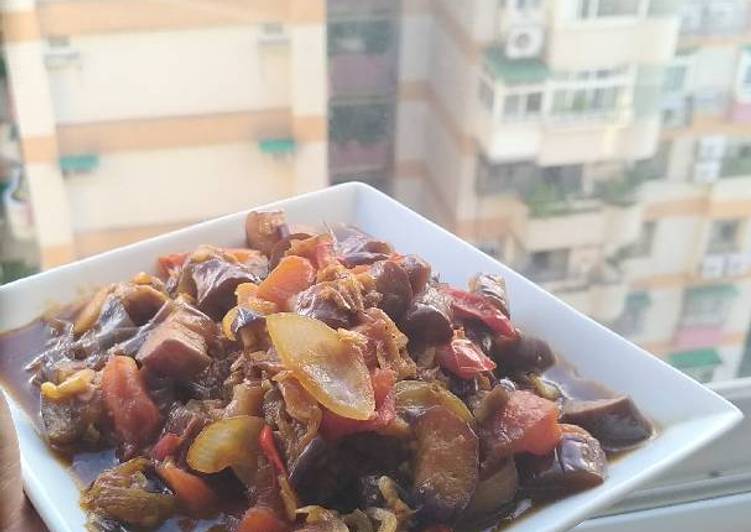 resep makanan Terong tumis ebi