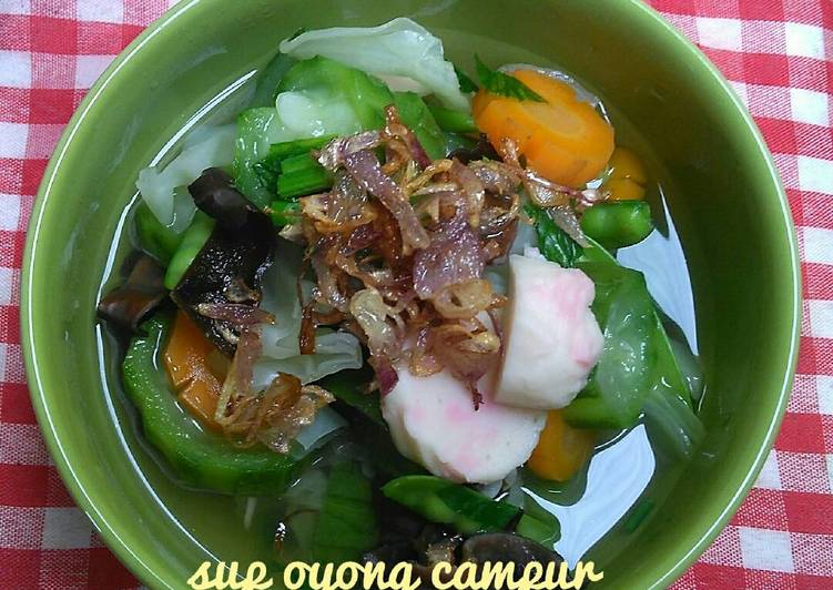 resep makanan Sup Oyong Campur