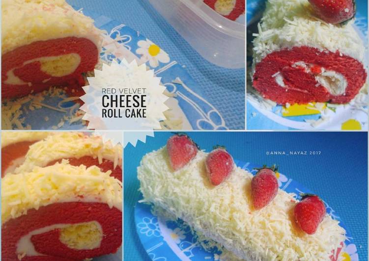 cara membuat Red velvet cheese roll cake