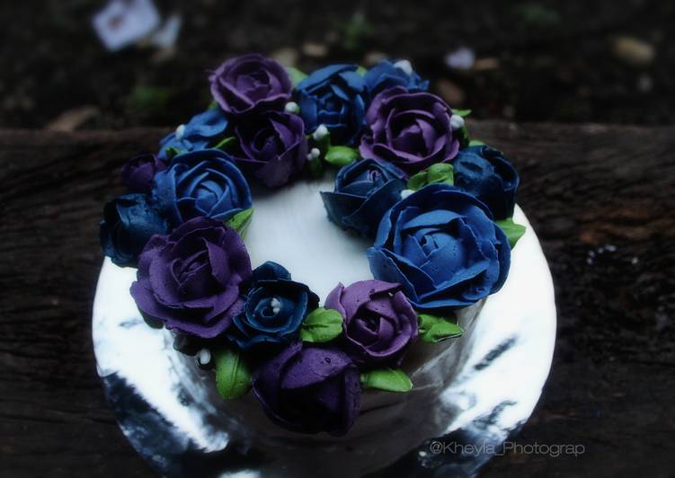 resep Buttercream Lembut + Kue Tart (tutorial rose petal) ala khey