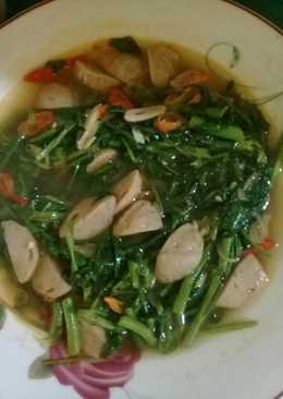 Cah kangkung kuah baso