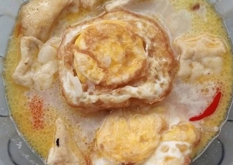 resep Sayur tahu kuah telur ceplok