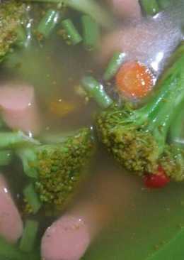 Sup brokoli sosis sayur mantap