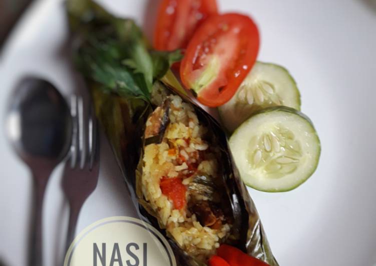 cara membuat Nasi bakar simple