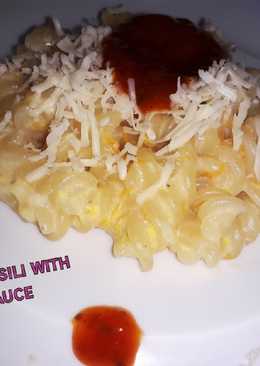 Creamy Fusili with Tomato Sauce
