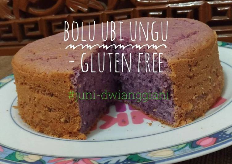 resep lengkap untuk Bolu Ubi Ungu - Gluten Free