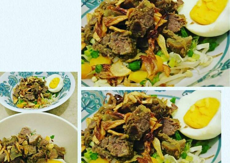 resep lengkap untuk Soto lamongan daging sapi ala aku ?? no MSG