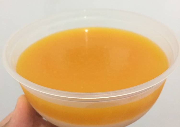 cara membuat Pudding Sutra Mangga