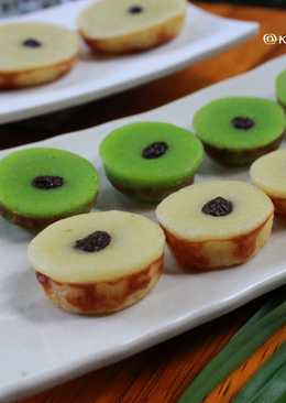 Kue lumpur kentang simple (buah naga, pandan, original)