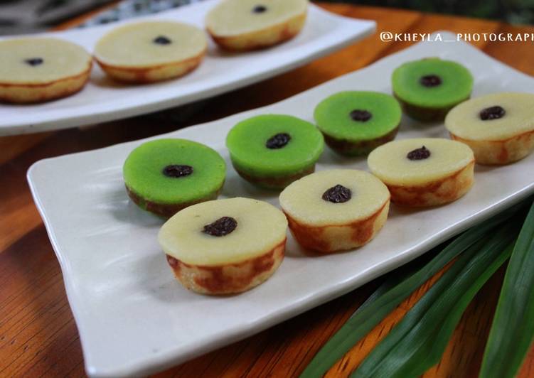 resep lengkap untuk Kue lumpur kentang simple (buah naga, pandan, original)