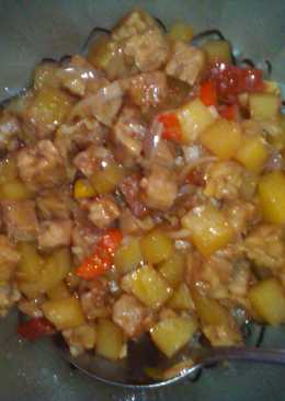 Tempe kentang kecap pedas