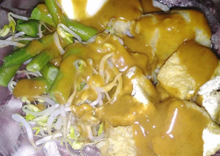 resep Gado-gado bumbu instan,dijamin enak&praktis