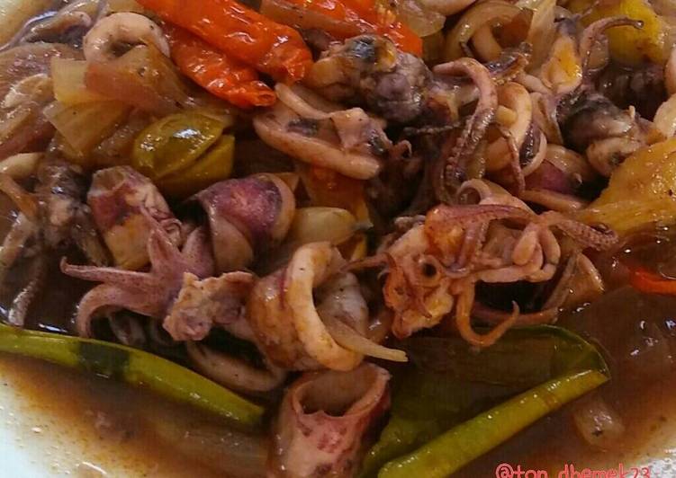 resep Cumi Saus Padang