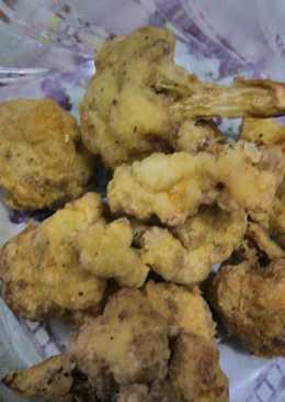 Kembang kol goreng tepung,3 bahan aja