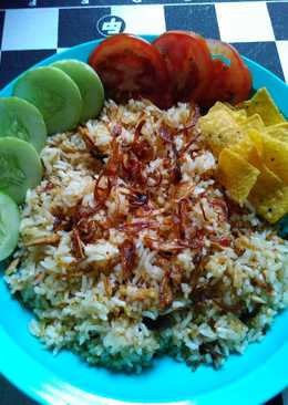 Nasi goreng ikan suwir + tortilla