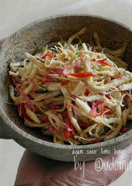 Ayam suwir honje / jabung/kecombrang