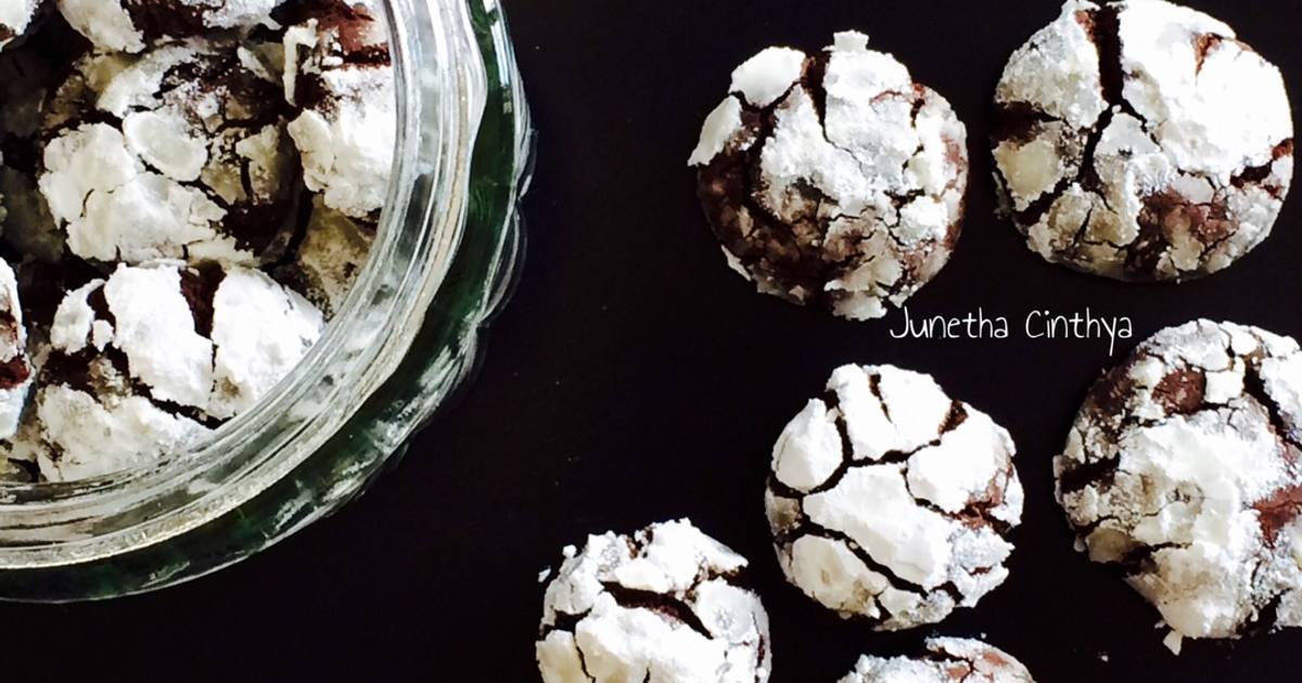 Resep Chocolate-espresso snowcaps cookies