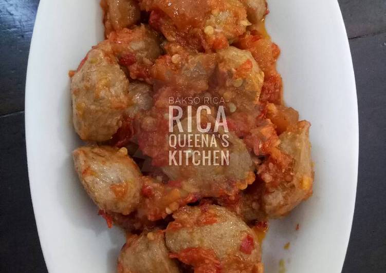 gambar untuk cara membuat Bakso Rica-rica @pr_recookolahanbakso