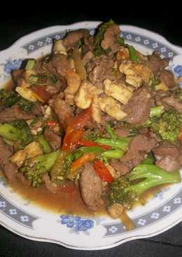 Ca brokoli daging tempe