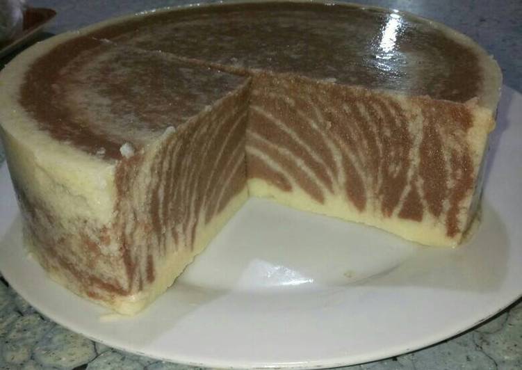 resep lengkap untuk SimpLe Puding Zebra