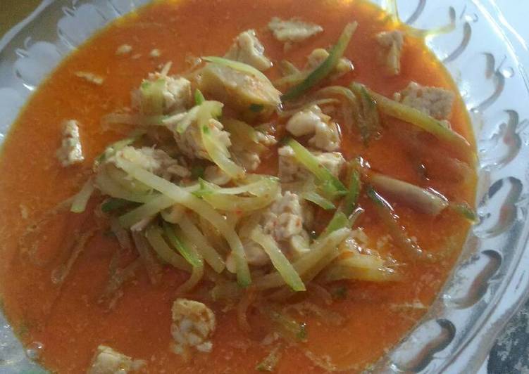 gambar untuk resep makanan Sayur manisah / labu siam dan tempe kuah santan