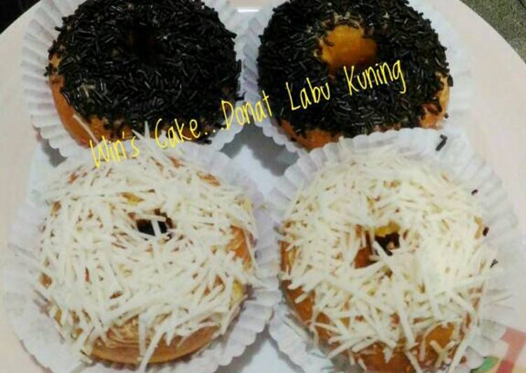 gambar untuk cara membuat Donat Labu Kuning...#tanpacetakan#