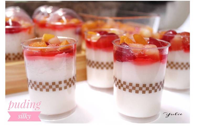 resep lengkap untuk Puding silky