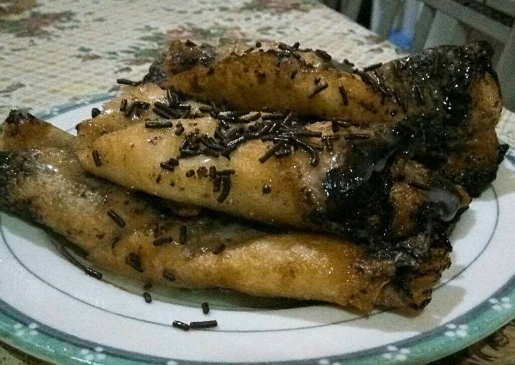 cara membuat Piscok, kulit lumpia diy