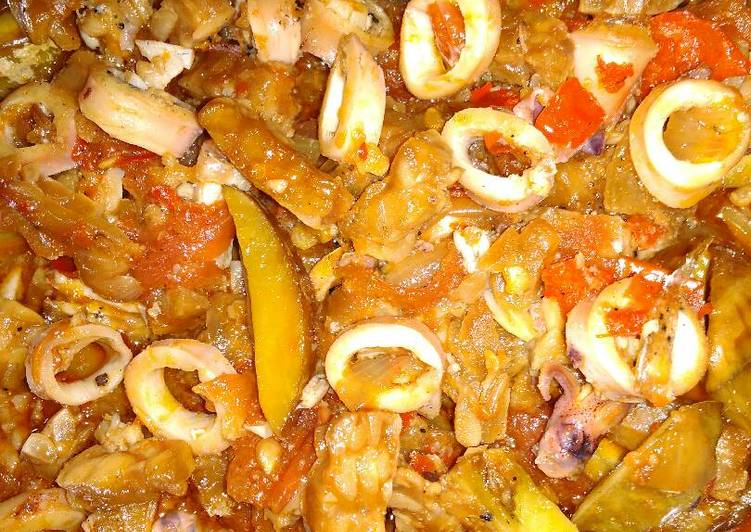 cara membuat Balado asin cumi dan jengkol