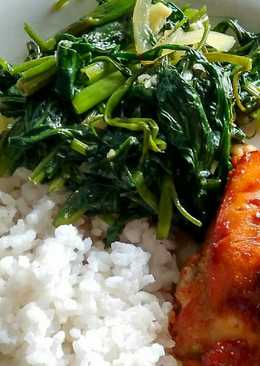 Sarapan diet sehat ala Mrs Bam,ca kangkung