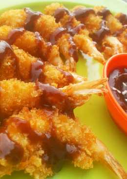 Udang goreng tempura dengan tips