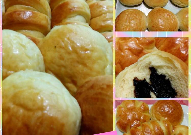 resep Roti manis aneka isi.... (water roux)