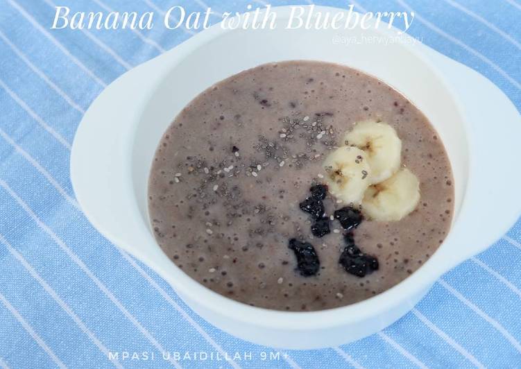 Resep Banana Oat with Blueberry-MPASI Karya aya_herviyantiayu