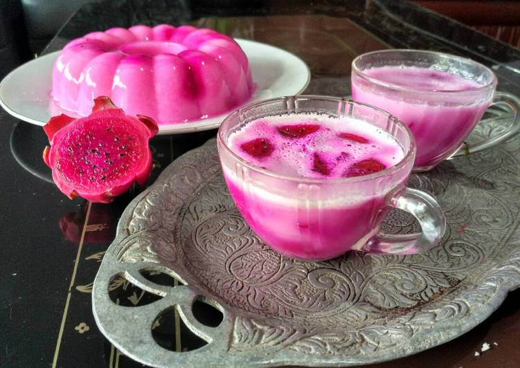 gambar untuk resep Puding buah naga merah